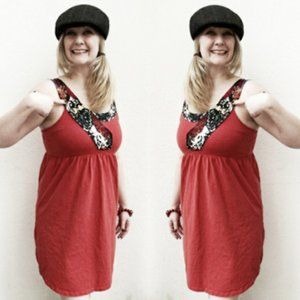 Refashioned Vintage Necktie Strappy Dress (S/M)